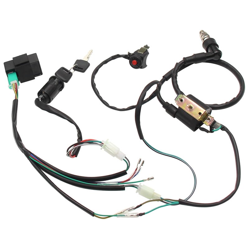 Greesp Lifan YX Complete Kick Starter Engine Wiring Wire Harness Loom CDI Coil Kit for 50cc 110cc 125cc 140cc 150cc Pit Dirt Trail Pro Bike - Image 1